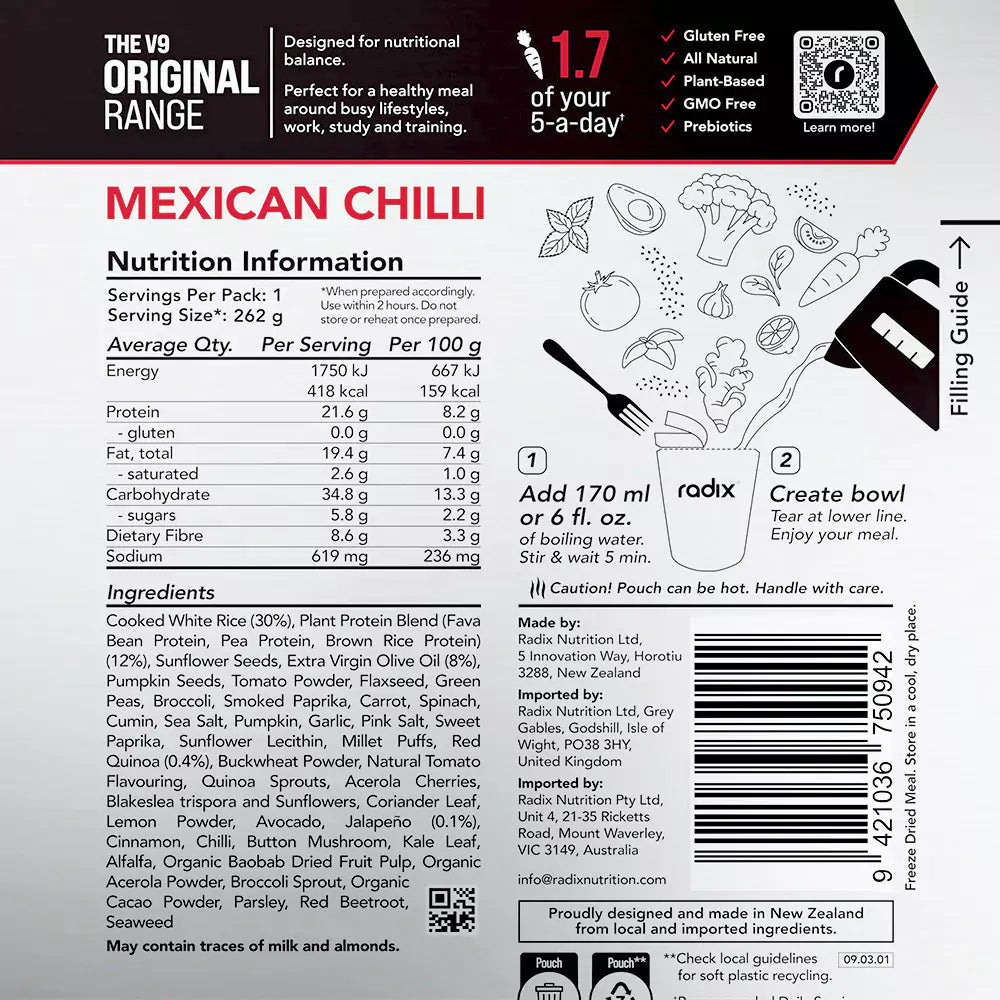 Original Meal - Mexican Chilli / 400 kcal (1 Serving)